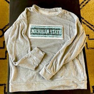MSU crewneck sequin sweatshirt sz. M